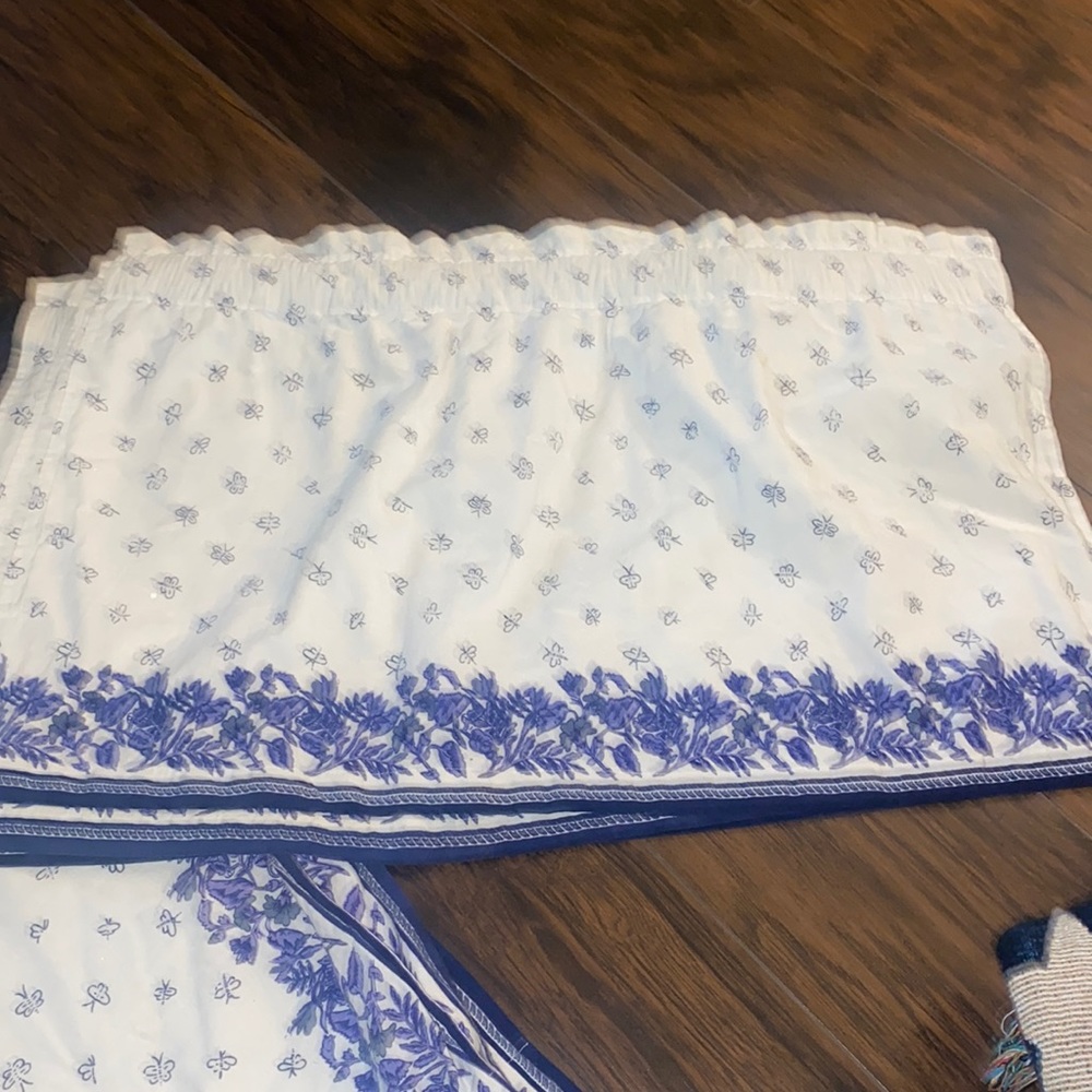 Williams Sonoma dragonfly / butterfly cafe curtains valances